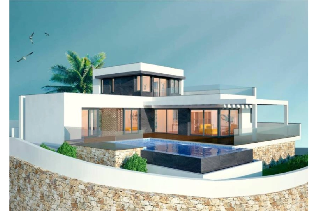 villa en Moraira(Benimeit) en vente, construit 559 m², terrain 817 m², 3 chambre, 2 salle de bains, piscina, ref.: AM-10898DA-3700-2
