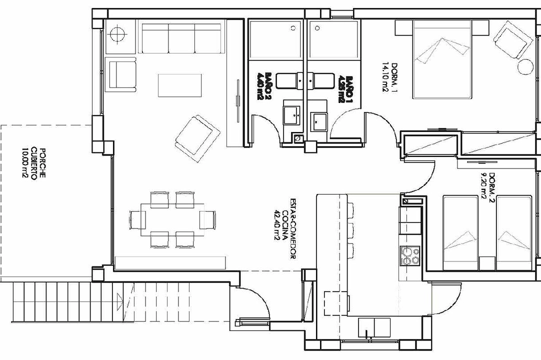 apartamento planta baja en San Miguel de Salinas en vente, construit 92 m², estado nuevo, 3 chambre, 2 salle de bains, piscina, ref.: HA-SMN-205-A01-3