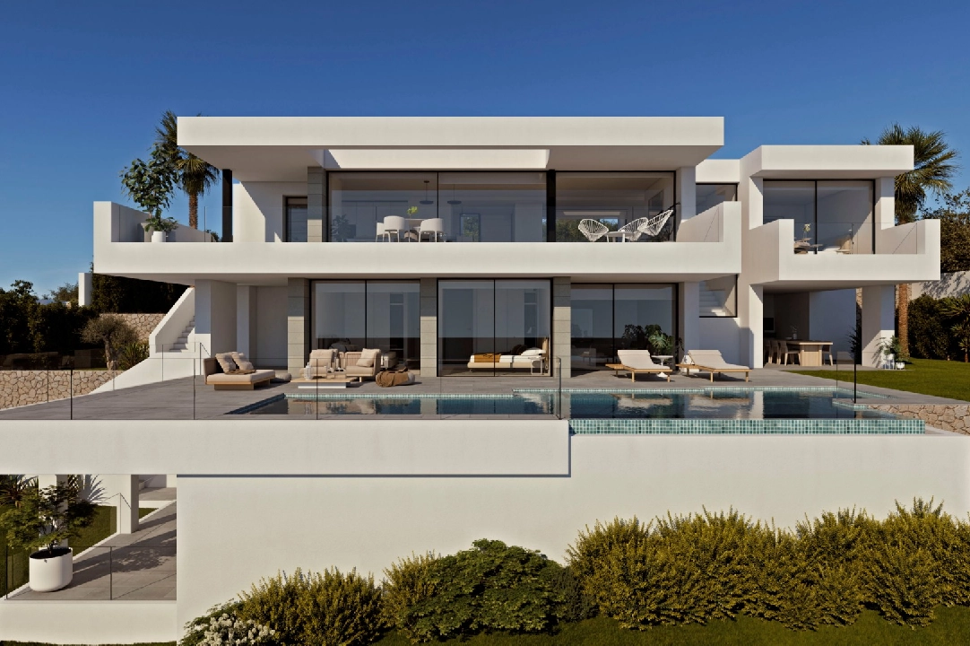 villa en Cumbre del Sol(Residencial Plus Jazmines) en vente, construit 242 m², terrain 1158 m², 3 chambre, 5 salle de bains, piscina, ref.: VA-AJ244-1