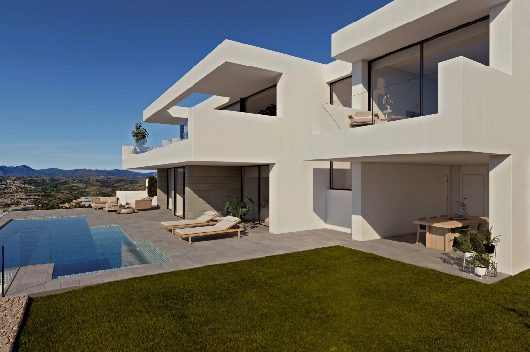 villa en Cumbre del Sol(Residencial Plus Jazmines) en vente, construit 242 m², terrain 1158 m², 3 chambre, 5 salle de bains, piscina, ref.: VA-AJ244-3