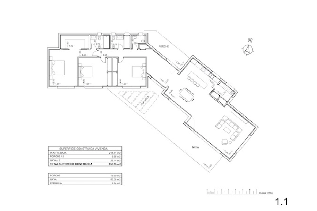 villa en Moraira en vente, construit 251 m², aire acondicionado, terrain 1030 m², 3 chambre, 2 salle de bains, piscina, ref.: CA-H-1351-AMB-5