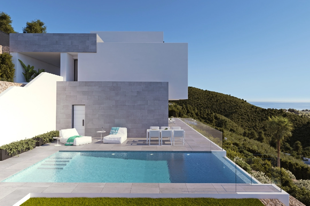 villa en Altea(Azure Altea Homes II) en vente, construit 254 m², terrain 1252 m², 4 chambre, 6 salle de bains, piscina, ref.: VA-HB205-2