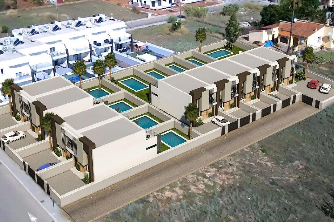 adosado en El Vergel en vente, construit 118 m², ano de construccion 2022, estado nuevo, terrain 201 m², 3 chambre, 2 salle de bains, piscina, ref.: TM-0121-GC-3