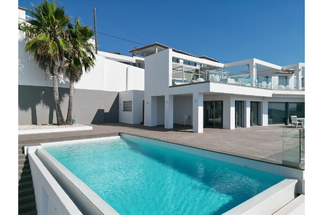 villa en Moraira(Moraira) en vente, construit 400 m², ano de construccion 2014, estado como nuevo, + calefaccion suelo, aire acondicionado, terrain 850 m², 4 chambre, 4 salle de bains, piscina, ref.: AS-2522-16