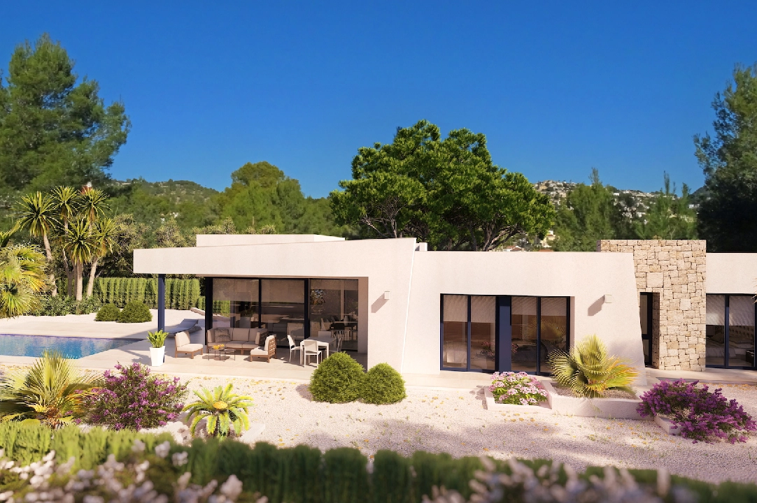 villa en Benissa en vente, construit 147 m², ano de construccion 2022, aire acondicionado, terrain 800 m², 3 chambre, 2 salle de bains, piscina, ref.: BI-BE.H-864-1
