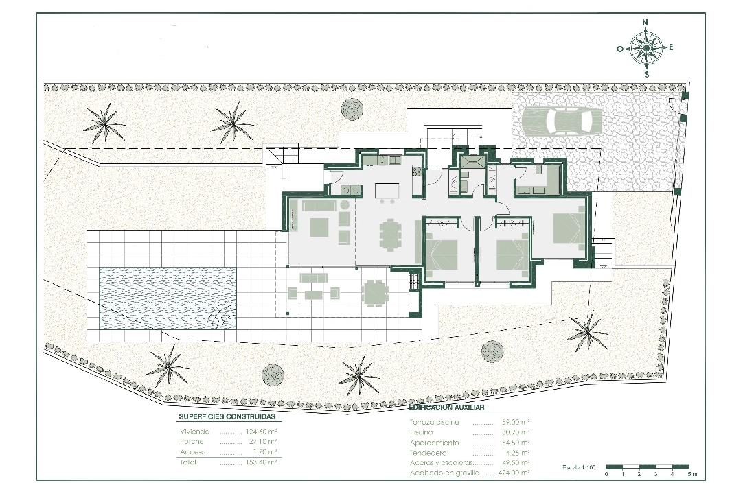 villa en Benissa en vente, construit 153 m², ano de construccion 2022, aire acondicionado, terrain 800 m², 3 chambre, 2 salle de bains, piscina, ref.: BI-BE.H-866-3