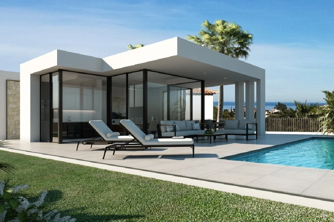 villa en Denia en vente, construit 130 m², ano de construccion 2021, + calefaccion central, aire acondicionado, terrain 800 m², 3 chambre, 2 salle de bains, piscina, ref.: NL-NLD1273-1