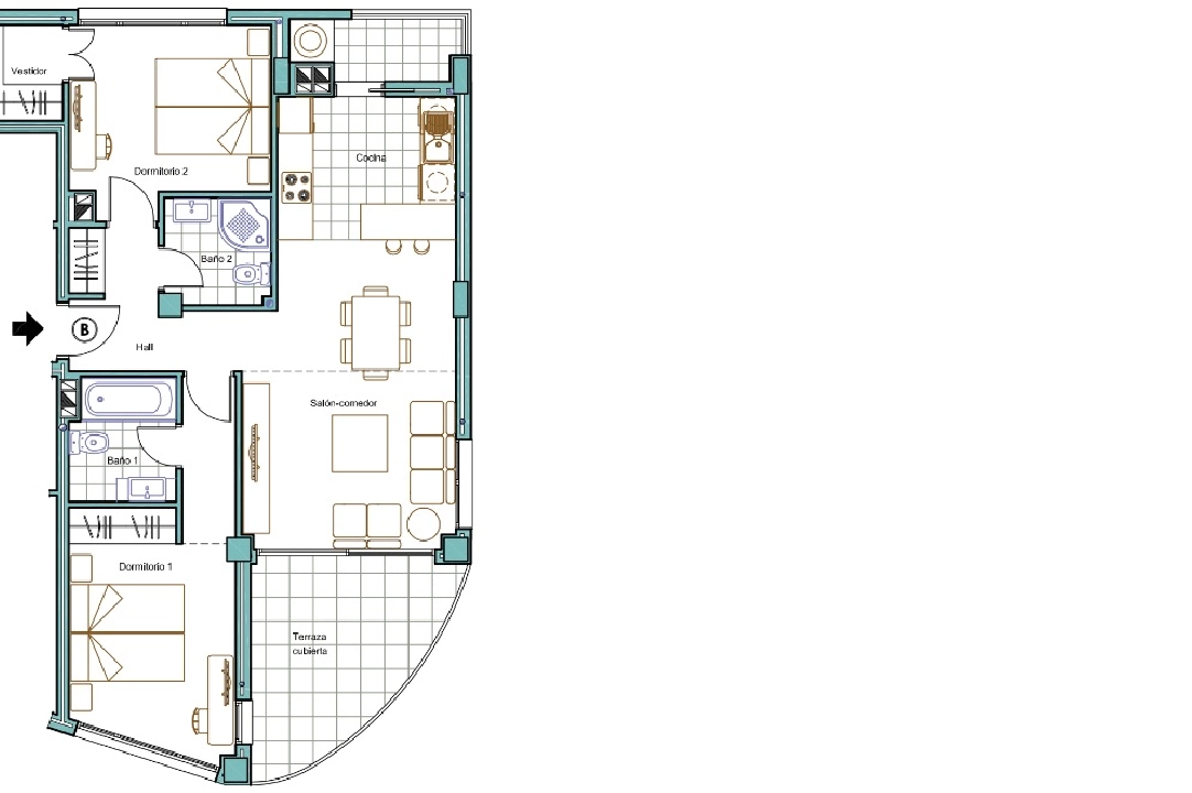 appartement en Calpe en vente, construit 73 m², ano de construccion 2021, + calefaccion suelo, aire acondicionado, 2 chambre, 2 salle de bains, piscina, ref.: NL-NLD1322-14
