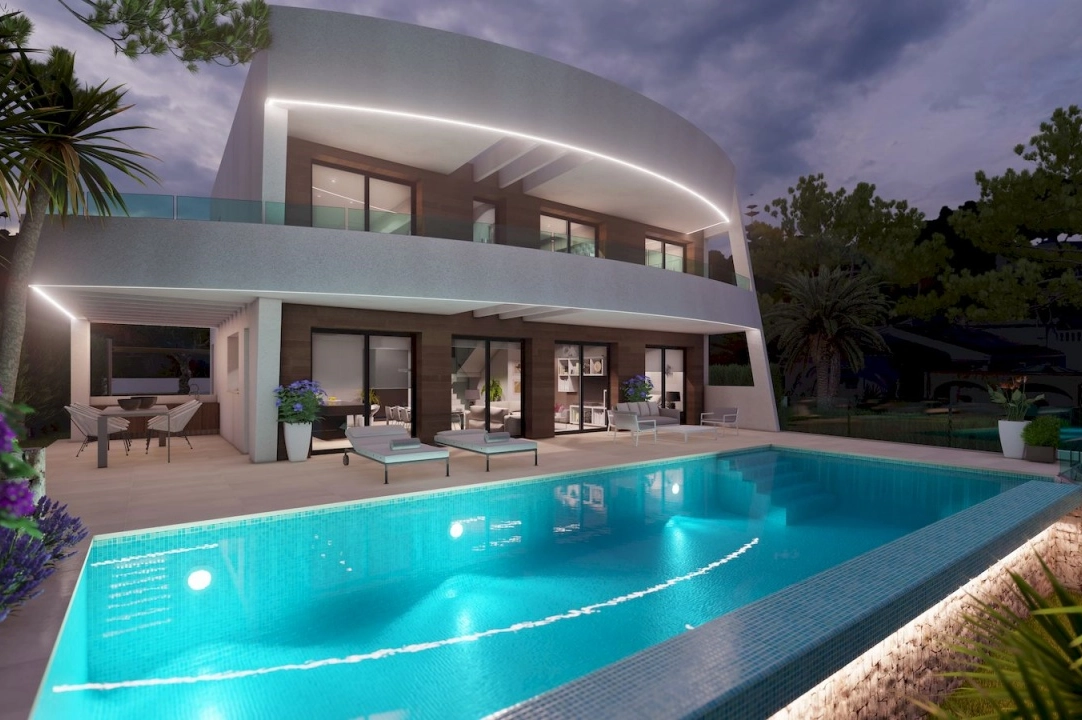 villa en Moraira en vente, ano de construccion 2022, + calefaccion suelo, aire acondicionado, terrain 802 m², 4 chambre, 4 salle de bains, piscina, ref.: NL-NLD1360-2