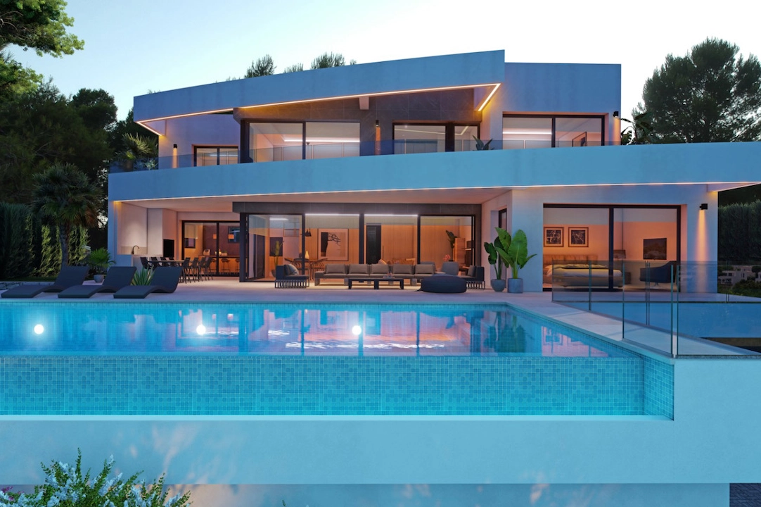 villa en Moraira en vente, construit 311 m², aire acondicionado, terrain 1003 m², 4 chambre, 4 salle de bains, piscina, ref.: CA-H-1535-AMB-2