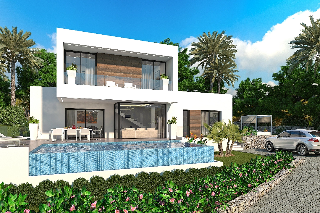villa en Pedreguer(Monte Solana 1) en vente, construit 162 m², ano de construccion 2024, aire acondicionado, terrain 928 m², 3 chambre, 2 salle de bains, piscina, ref.: UM-UV-MONTE-SOLANA-II-1