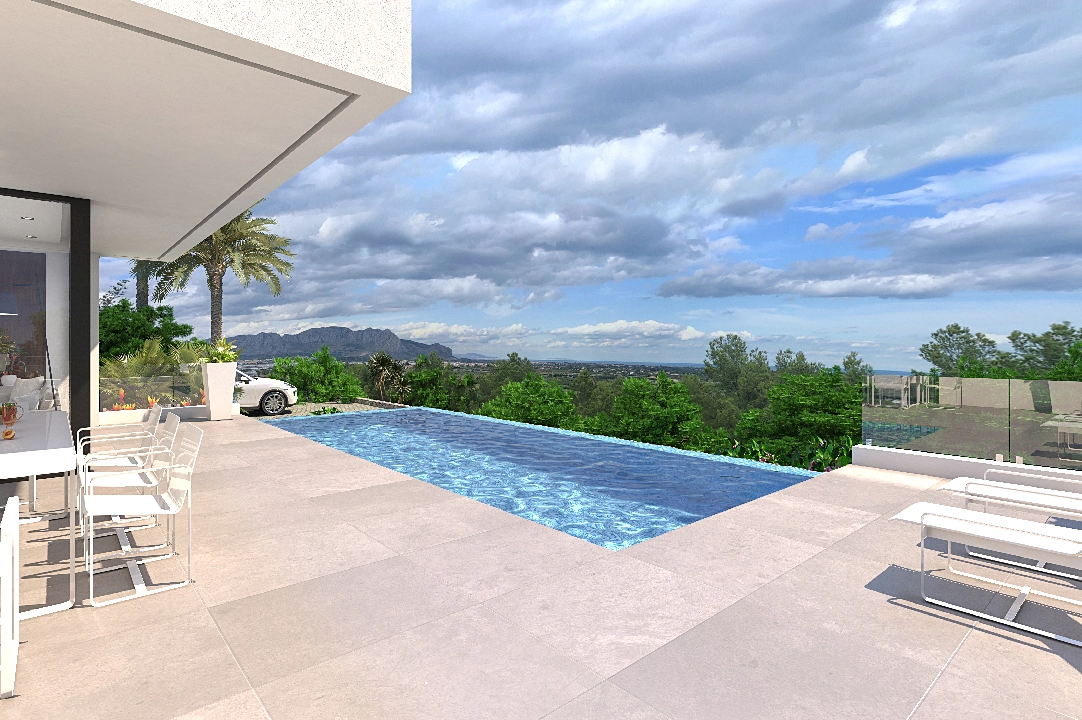 villa en Pedreguer(Monte Solana 1) en vente, construit 162 m², ano de construccion 2024, aire acondicionado, terrain 928 m², 3 chambre, 2 salle de bains, piscina, ref.: UM-UV-MONTE-SOLANA-II-2