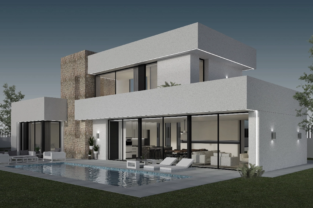 villa en Moraira en vente, construit 280 m², aire acondicionado, terrain 817 m², 3 chambre, 3 salle de bains, piscina, ref.: CA-H-1568-AMBI-1