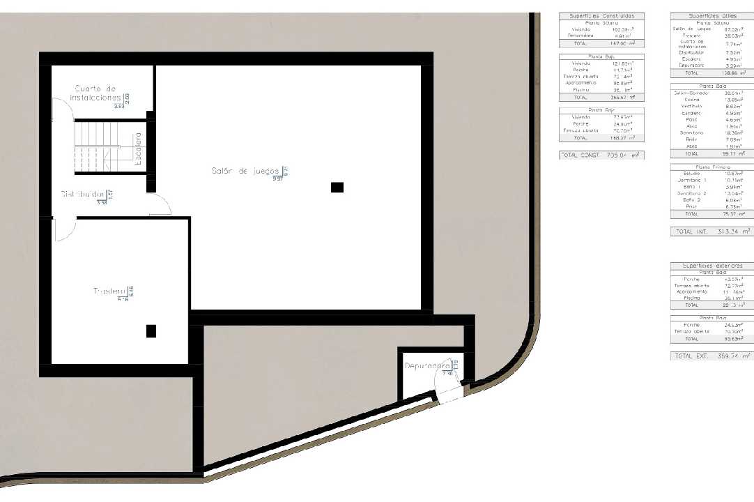 villa en Benissa(La Fustera) en vente, construit 705 m², terrain 1040 m², 4 chambre, 3 salle de bains, ref.: BP-3577BEN-20