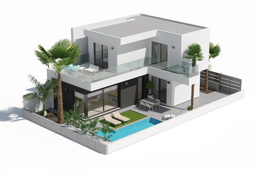 villa en Los Alcazares en vente, construit 166 m², estado nuevo, terrain 180 m², 3 chambre, 2 salle de bains, piscina, ref.: HA-LAN-330-E01-5