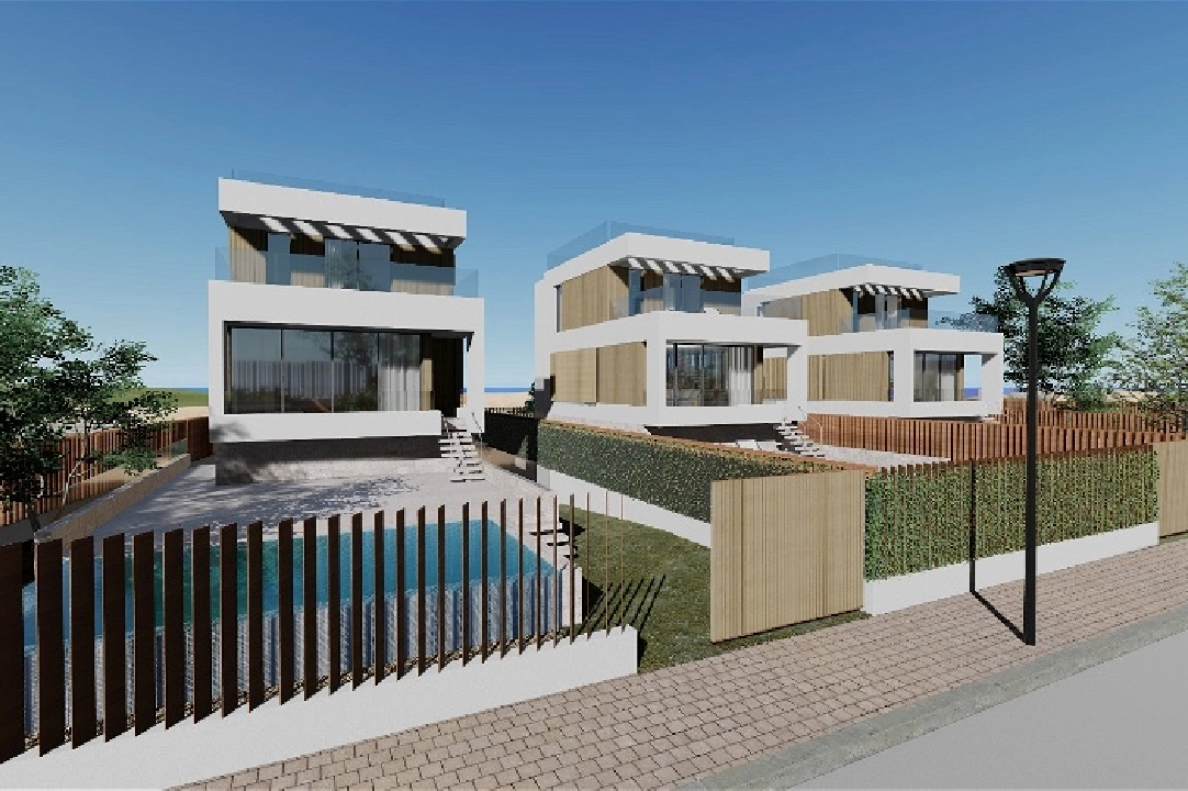 villa en Oliva en vente, construit 173 m², ano de construccion 2023, estado nuevo, + calefaccion suelo, aire acondicionado, terrain 350 m², 3 chambre, 4 salle de bains, piscina, ref.: AS-1623-15