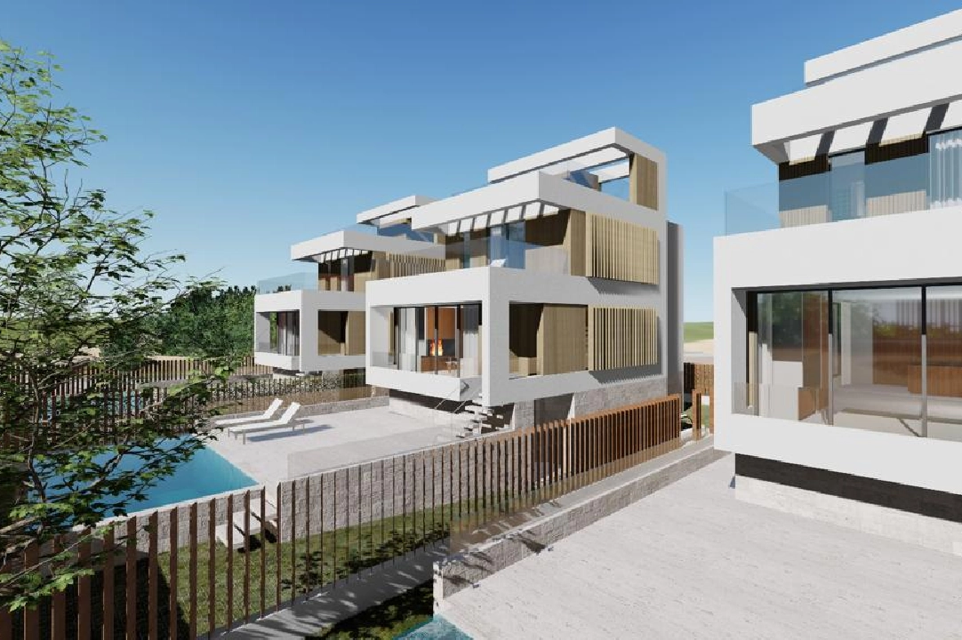 villa en Oliva en vente, construit 173 m², ano de construccion 2023, estado nuevo, + calefaccion suelo, aire acondicionado, terrain 350 m², 3 chambre, 4 salle de bains, piscina, ref.: AS-1623-24