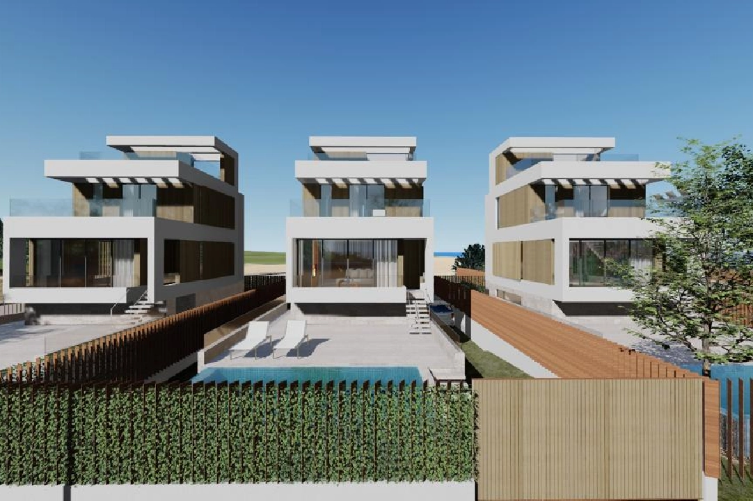 villa en Oliva en vente, construit 173 m², ano de construccion 2023, estado nuevo, + calefaccion suelo, aire acondicionado, terrain 350 m², 3 chambre, 4 salle de bains, piscina, ref.: AS-1623-25