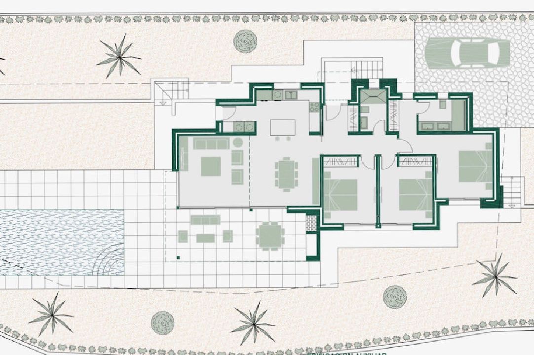 villa en Benissa en vente, construit 153 m², aire acondicionado, terrain 800 m², 3 chambre, 2 salle de bains, piscina, ref.: CA-H-1595-AMB-3