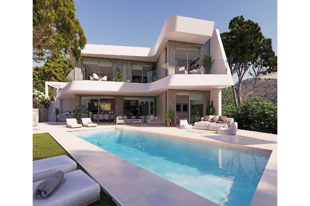 villa en Moraira en vente, construit 263 m², terrain 1000 m², 4 chambre, 4 salle de bains, piscina, ref.: CA-H-1649-AMB-2