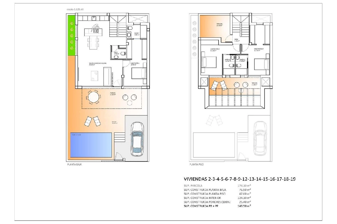 adosado de esquina en Dolores en vente, construit 149 m², estado nuevo, terrain 174 m², 3 chambre, 3 salle de bains, piscina, ref.: HA-DON-114-Q01-5