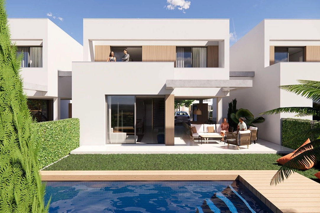 villa en Los Alcazares en vente, construit 300 m², estado nuevo, terrain 202 m², 3 chambre, 3 salle de bains, piscina, ref.: HA-LAN-421-E01-1