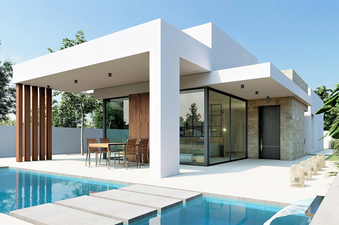 villa en San Fulgencio en vente, construit 135 m², estado nuevo, terrain 500 m², 3 chambre, 2 salle de bains, piscina, ref.: HA-MAN-270-E01-1