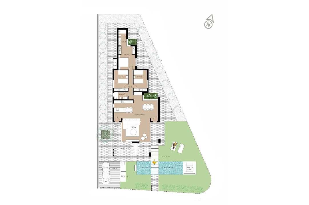 villa en San Fulgencio en vente, construit 135 m², estado nuevo, terrain 500 m², 3 chambre, 2 salle de bains, piscina, ref.: HA-MAN-270-E01-15