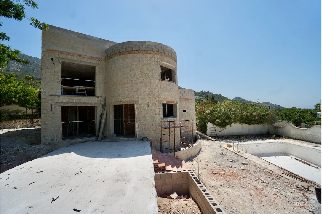 villa en Benitachell(Moraira Alcasar) en vente, construit 260 m², aire acondicionado, terrain 1280 m², 4 chambre, 3 salle de bains, piscina, ref.: CA-H-1675-AMB-28