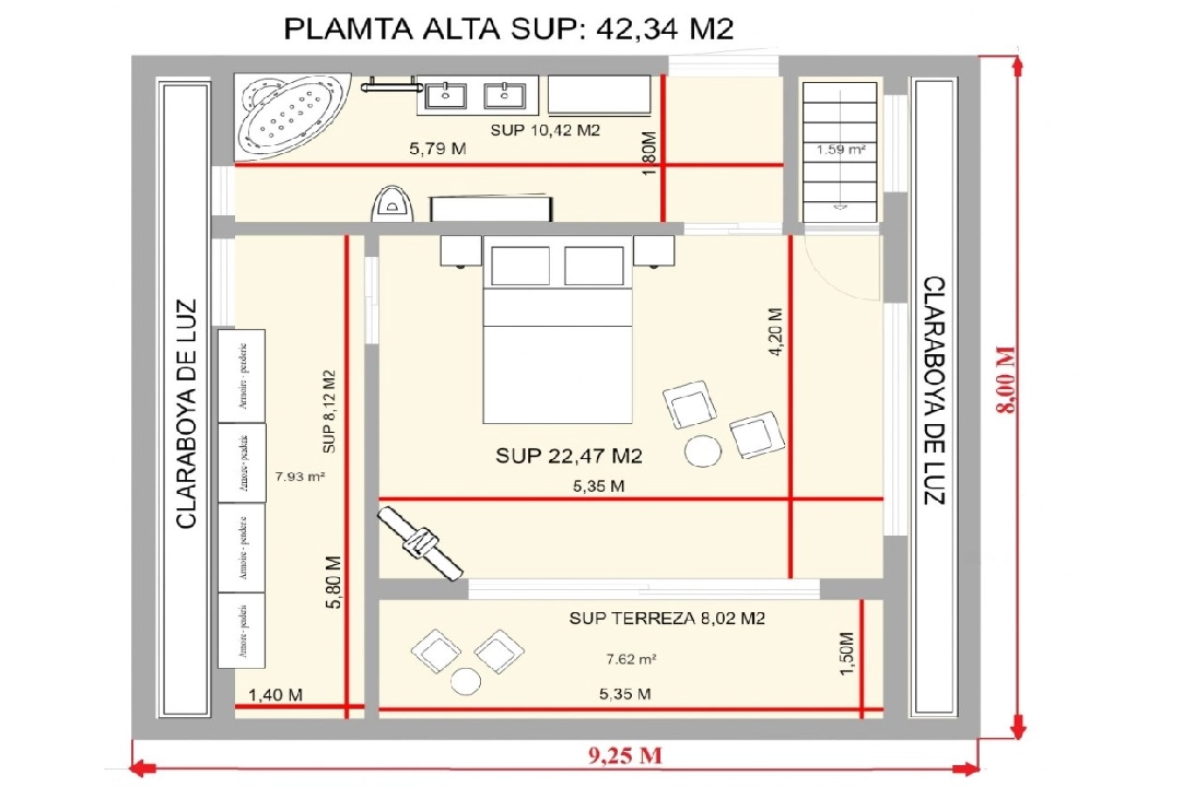 villa en Benissa(Cala Advocat) en vente, construit 251 m², aire acondicionado, terrain 1127 m², 3 chambre, 3 salle de bains, ref.: BP-4297BEN-6