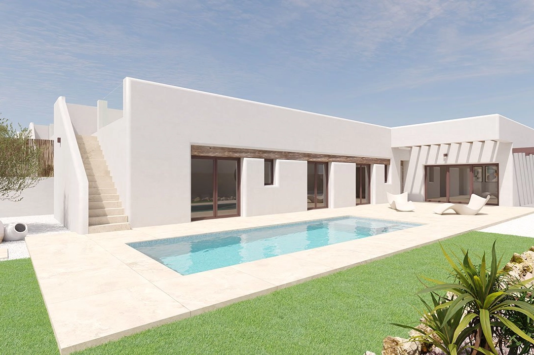 villa en Algorfa en vente, construit 175 m², estado nuevo, aire acondicionado, terrain 454 m², 3 chambre, 2 salle de bains, piscina, ref.: HA-ARN-108-E01-1