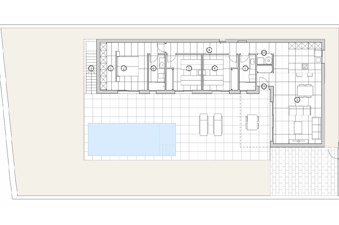 villa en Algorfa en vente, construit 175 m², estado nuevo, aire acondicionado, terrain 454 m², 3 chambre, 2 salle de bains, piscina, ref.: HA-ARN-108-E01-10
