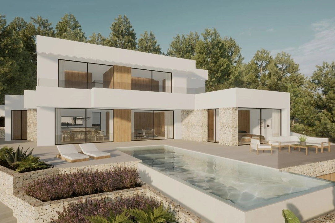 villa en Moraira(Pla del Mar) en vente, construit 340 m², ano de construccion 2023, aire acondicionado, terrain 1070 m², 4 chambre, 4 salle de bains, piscina, ref.: BI-MT.H-787-1