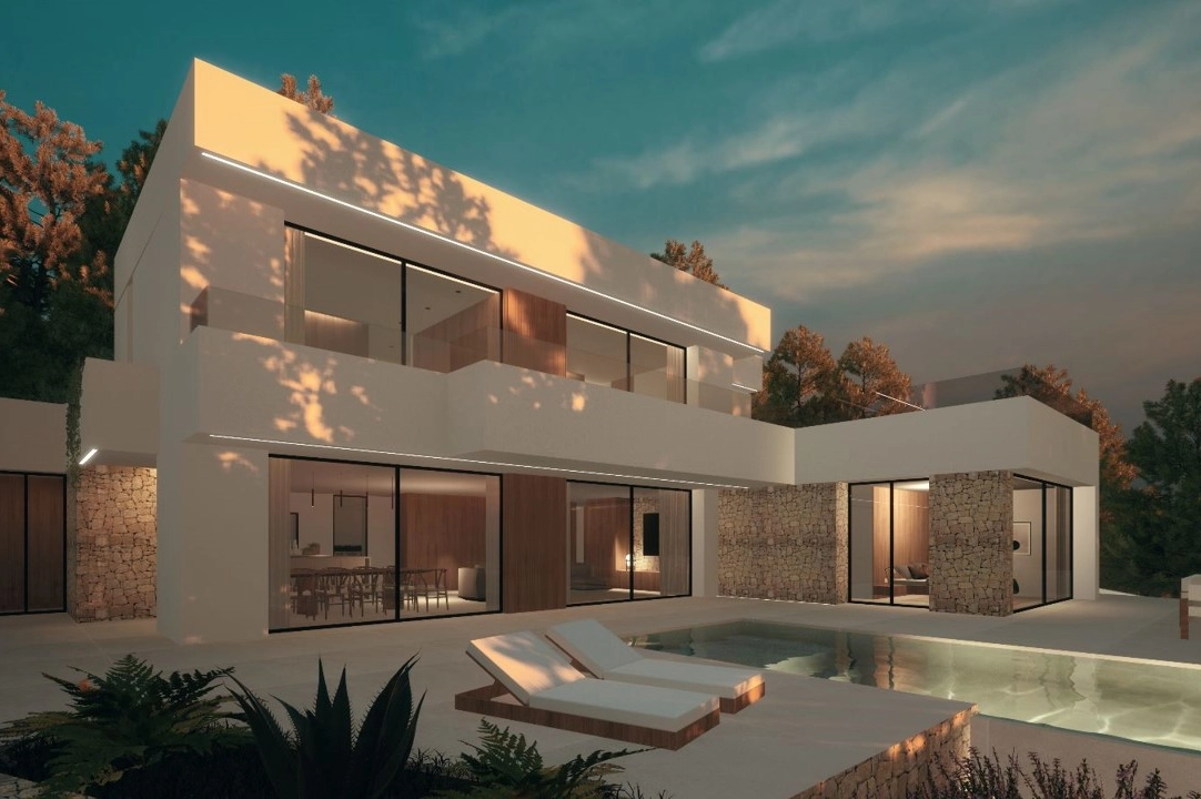 villa en Moraira(Pla del Mar) en vente, construit 340 m², ano de construccion 2023, aire acondicionado, terrain 1070 m², 4 chambre, 4 salle de bains, piscina, ref.: BI-MT.H-787-15