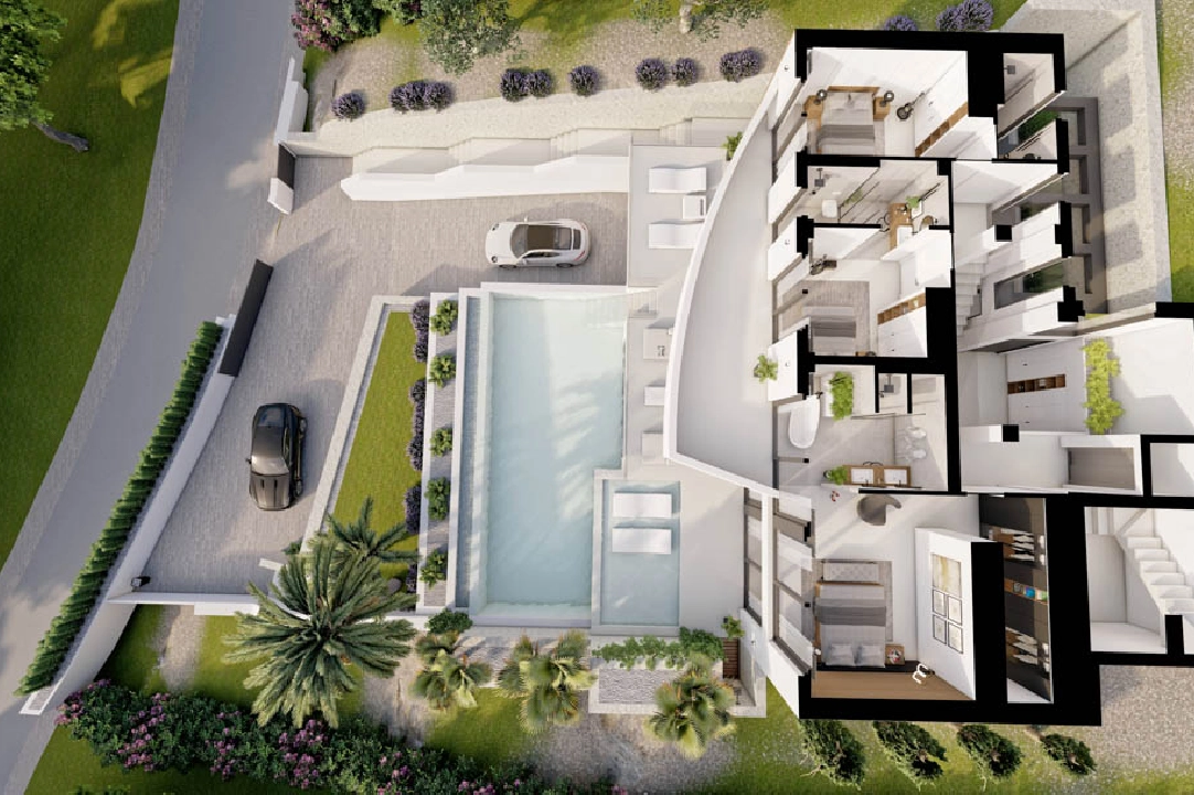 villa en Altea(Altea La Vella) en vente, construit 540 m², aire acondicionado, terrain 1308 m², 4 chambre, 4 salle de bains, ref.: BP-7014ALT-20