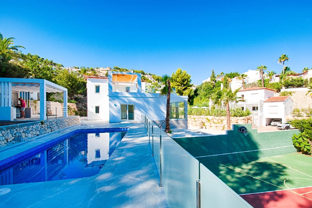 villa en Moraira(Pinar del abogat) en vente, construit 400 m², aire acondicionado, terrain 1200 m², 3 chambre, 3 salle de bains, piscina, ref.: AM-12058DA-3700-12