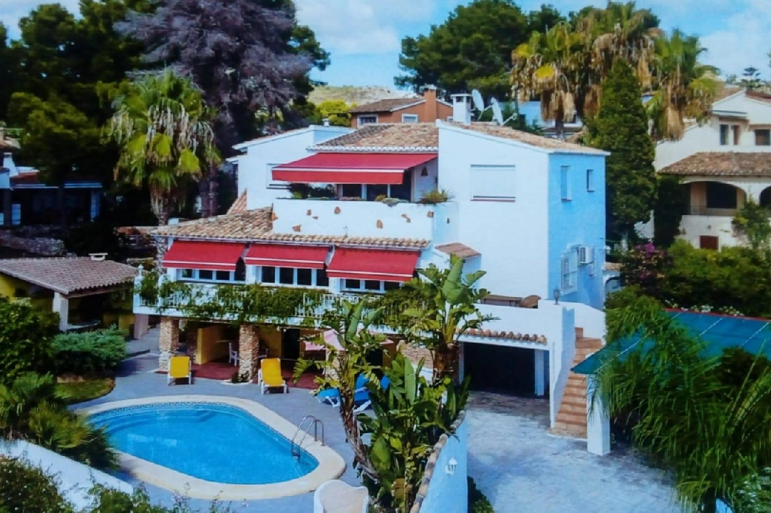 villa en Moraira(Pla del mar) en vente, construit 326 m², aire acondicionado, terrain 791 m², 5 chambre, 5 salle de bains, piscina, ref.: AM-12082DA-3700-1