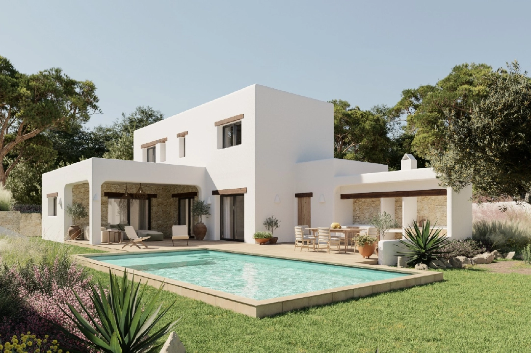 villa en Moraira(Cap Blanc) en vente, construit 145 m², aire acondicionado, terrain 1056 m², 3 chambre, 4 salle de bains, piscina, ref.: CA-H-1699-AMB-1