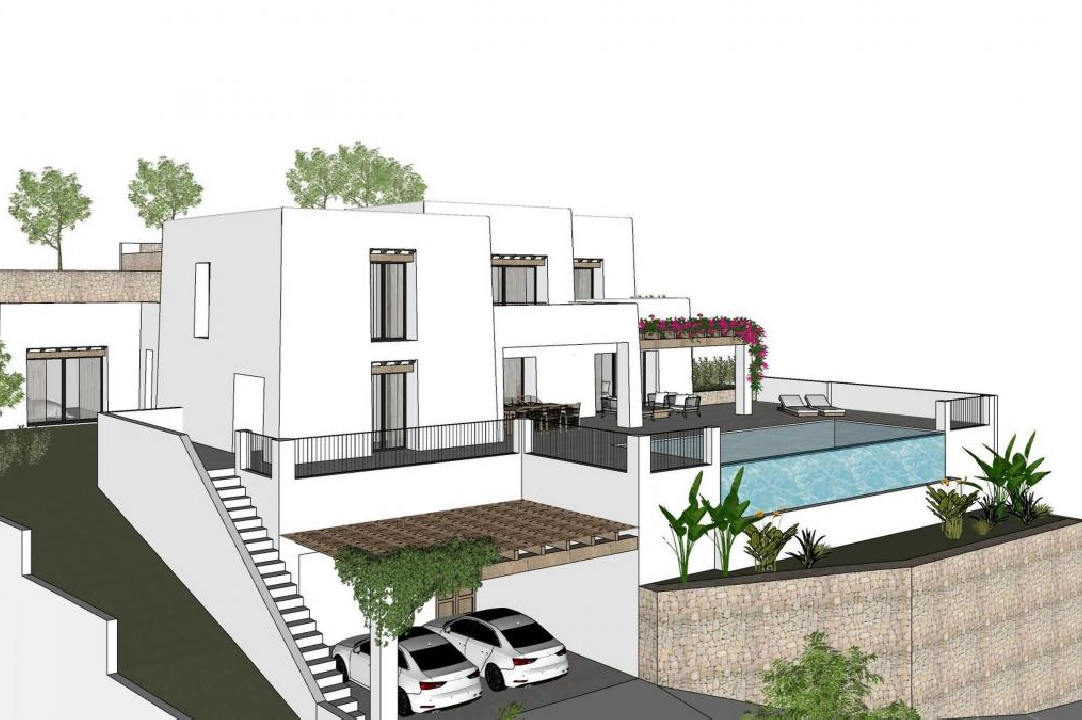 villa en Moraira en vente, terrain 1000 m², 4 chambre, 4 salle de bains, piscina, ref.: COB-3416-2