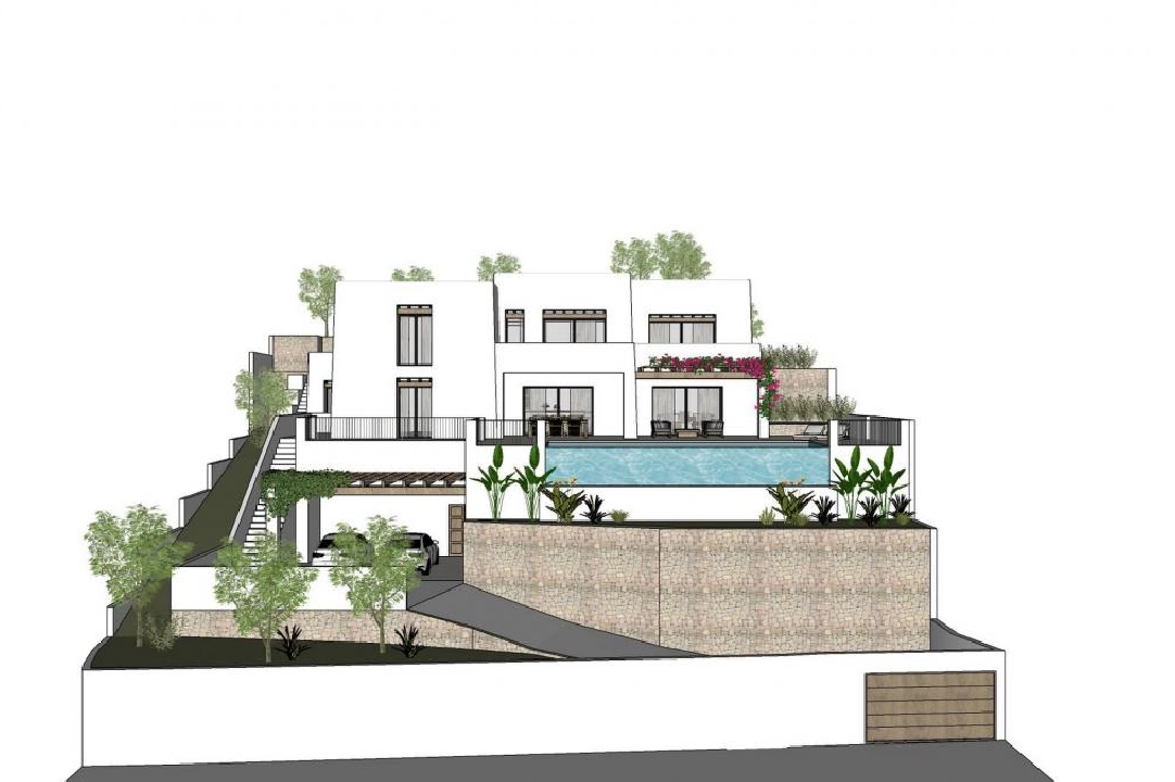 villa en Moraira en vente, terrain 1000 m², 4 chambre, 4 salle de bains, piscina, ref.: COB-3416-4