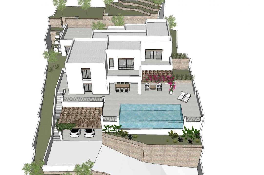 villa en Moraira en vente, terrain 1000 m², 4 chambre, 4 salle de bains, piscina, ref.: COB-3416-5