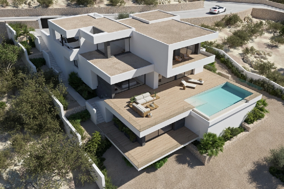 villa en Cumbre del Sol(Residencial Plus Jazmines) en vente, construit 207 m², terrain 1020 m², 3 chambre, 4 salle de bains, piscina, ref.: VA-AJ137-6