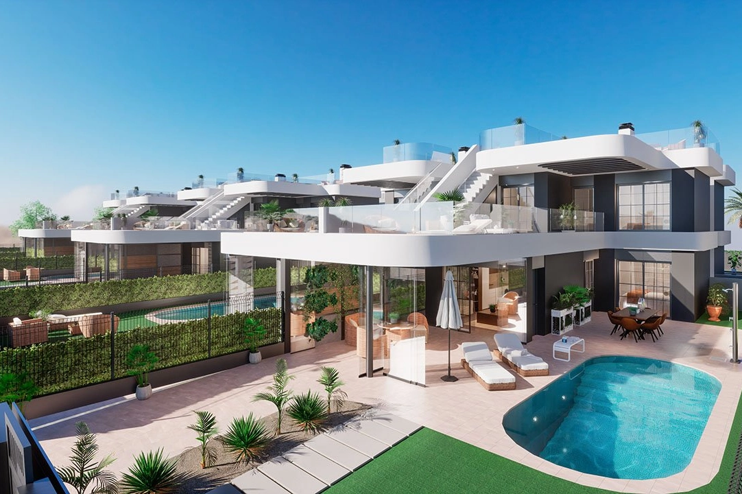 villa en Los Alcazares en vente, construit 151 m², estado nuevo, terrain 254 m², 3 chambre, 2 salle de bains, ref.: HA-LAN-440-E01-1