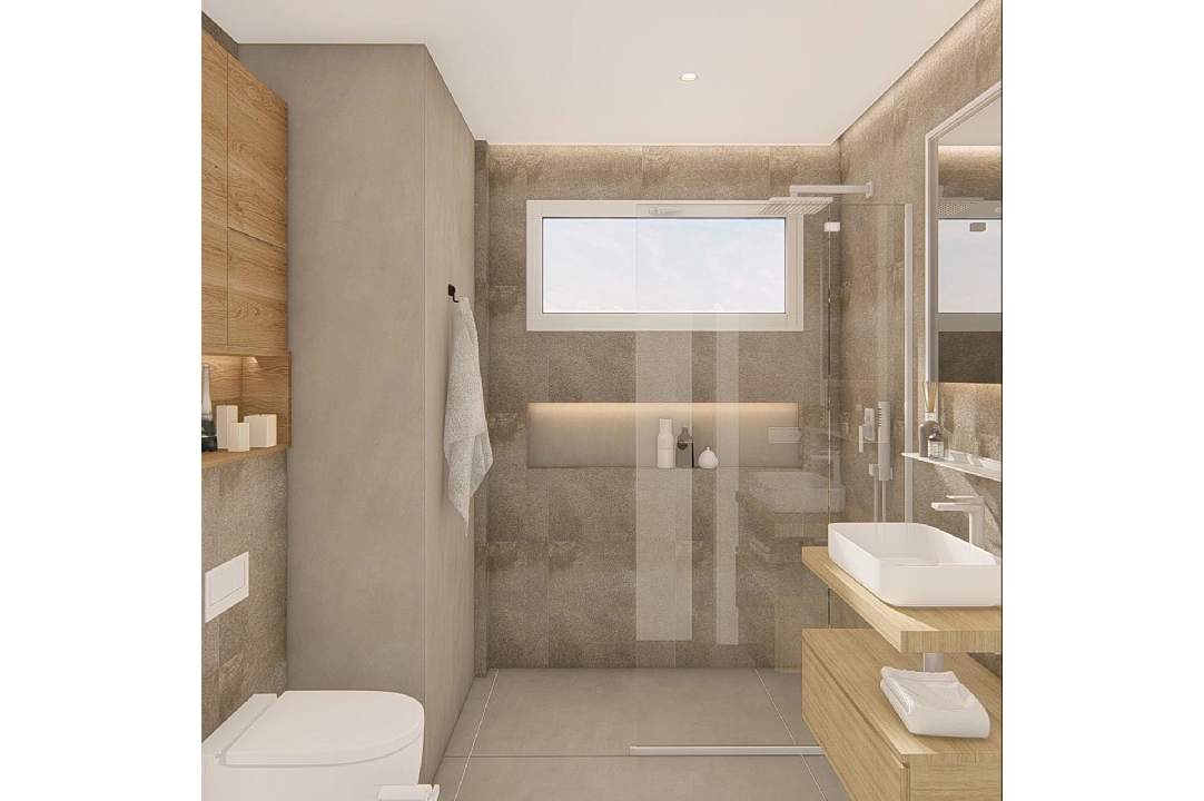 apartamento en la planta superior en Guardamar del Segura en vente, construit 115 m², estado nuevo, aire acondicionado, 3 chambre, 2 salle de bains, piscina, ref.: HA-GUN-446-A03-22