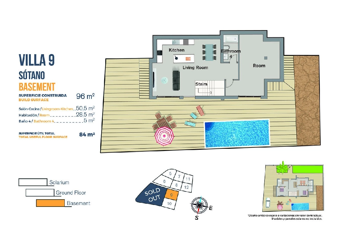 villa en Finestrat en vente, construit 149 m², estado nuevo, terrain 346 m², 3 chambre, 2 salle de bains, piscina, ref.: HA-FIN-120-E03-37