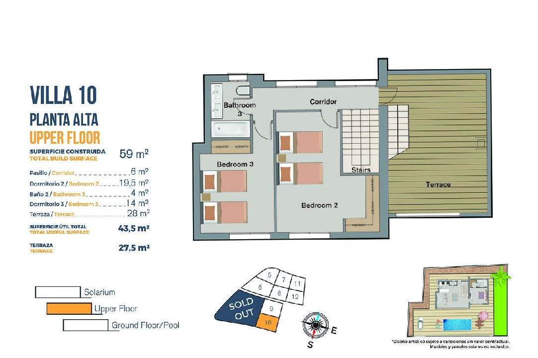 villa en Finestrat en vente, construit 149 m², estado nuevo, terrain 346 m², 3 chambre, 2 salle de bains, piscina, ref.: HA-FIN-120-E03-39