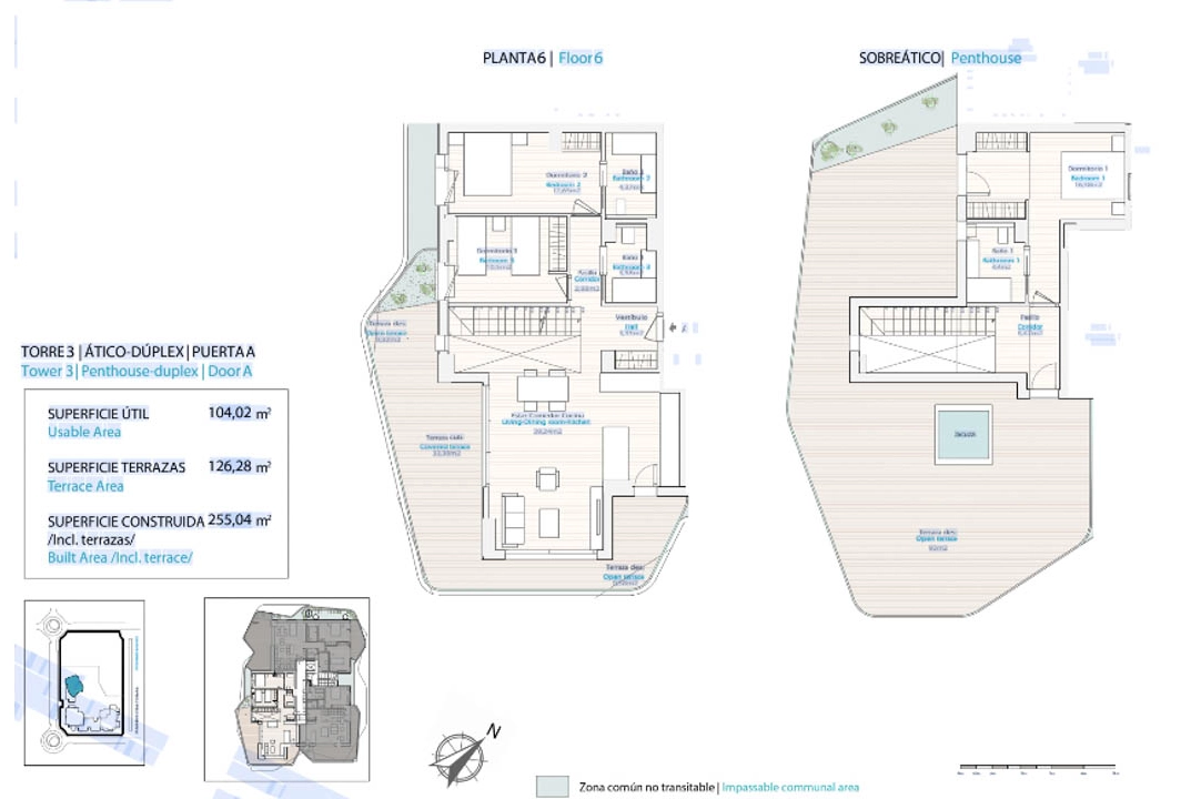 appartement en Vilajoyosa(Les Torres) en vente, construit 259 m², aire acondicionado, 3 chambre, 3 salle de bains, ref.: BP-7039VIL-35