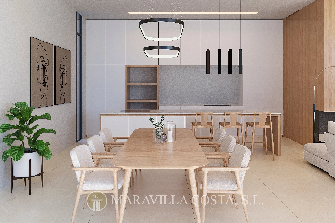 villa en Moraira en vente, construit 261 m², ano de construccion 2023, + calefaccion suelo, aire acondicionado, terrain 939 m², 4 chambre, 4 salle de bains, piscina, ref.: MV-2499-4