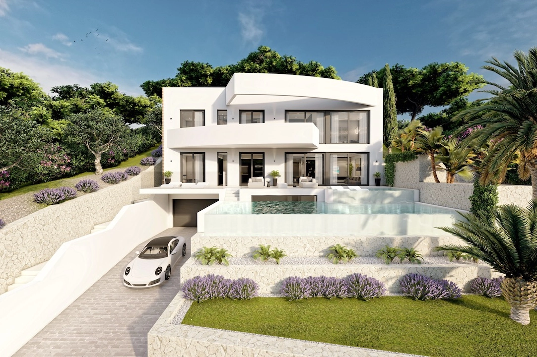 villa en Altea(Sierra de Altea) en vente, construit 500 m², aire acondicionado, terrain 1270 m², 4 chambre, 4 salle de bains, piscina, ref.: CA-H-1718-AMB-1