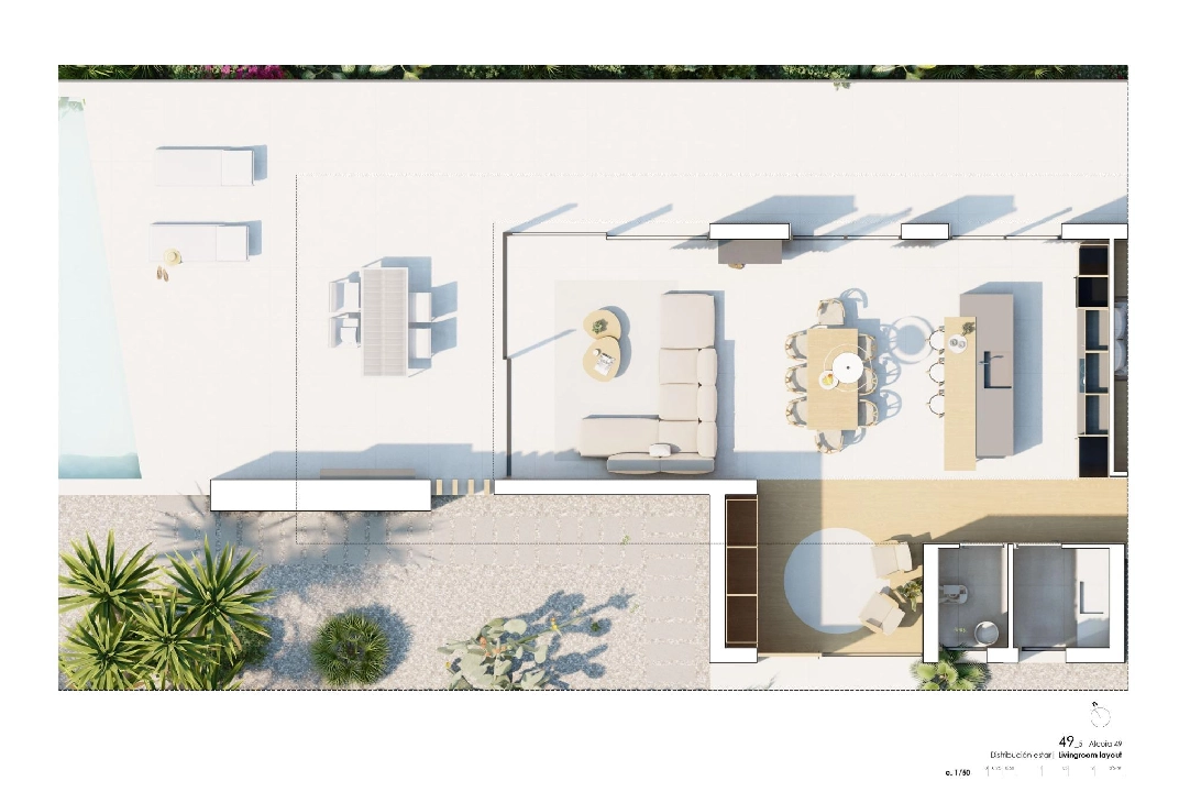 villa en Denia(La Sella) en vente, construit 176 m², aire acondicionado, terrain 1514 m², 3 chambre, 3 salle de bains, piscina, ref.: AM-12128DA-3700-19